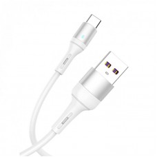 Кабель USB-Type-C SkyDolphin S06T LED Smart Power 3A 1m White (USB-000556)