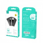 Кабель USB-Type-C SkyDolphin S06T LED Smart Power 3A 1m Black (USB-000557)
