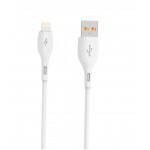 Кабель USB-Lightning SkyDolphin S22L Soft Silicone 2.4A 1m White (USB-000599)