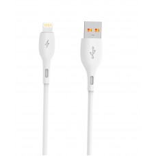 Кабель USB-Lightning SkyDolphin S22L Soft Silicone 2.4A 1m White (USB-000599)