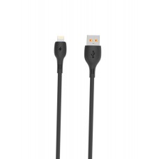 Кабель USB-Lightning SkyDolphin S22L Soft Silicone 2.4A 1m Black (USB-000601)