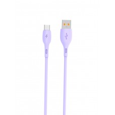Кабель USB-Type-C SkyDolphin S22T Soft Silicone 2.4A 1m Violet (USB-000603)