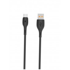 Кабель USB-Type-C SkyDolphin S22T Soft Silicone 2.4A 1m Black (USB-000604)
