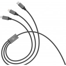 Кабель USB-Lightning-Type-C-MicroUSB SkyDolphin S63E 3в1 2.4A 1.2m Black (USB-000625)