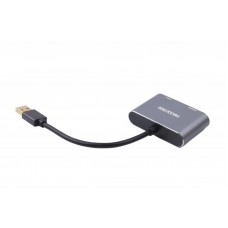 Адаптер USB-HDMI-VGA Maxxter Grey (V-AM-HDMI-VGA)