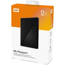 Внешний жесткий диск HDD 2.5" USB 3.0 2Tb WD My Passport Black (WDBYVG0020BBK-WESN)