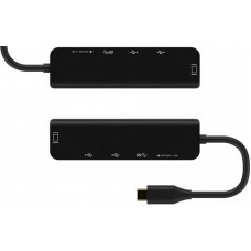 USB HUB XoKo 1Type-C 3USB Type-C-HDMI-USB AC-405 Black