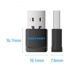 Адаптер Wi-Fi USB Vention Dual Band 2.4GHz/5GHz 150/433 Мбіт/с Black (KDSB0)