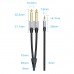 Кабель Audio 6.35мм-3.5мм Vention 2хF/F TPE Nylon gold-plated 0.5m Grey (BARHD)