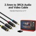 Кабель Audio 2.5мм-3RCA Vention F/F 24К gold-plated 2m Black (BCCBH)