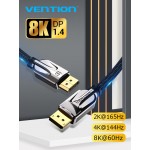 Кабель DisplayPort-DisplayPort v1.4 Vention 8K 60Hz 4K 144Hz 2K 165Hz 48Gbps 2m Black (HCABH) Кабель DisplayPort-DisplayPort v1.4 Vention 8K 60Hz 4K 144Hz 2K 165Hz 48Gbps 2m Black (HCABH)
