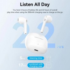 Наушники гарнитура вкладыши Bluetooth 5.3 TWS Vention Elf Earbuds E02 White (NBGW0)