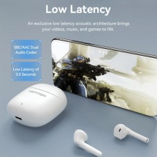 Наушники гарнитура вкладыши Bluetooth 5.3 TWS Vention Elf Earbuds E02 White (NBGW0)