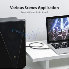 Кабель Audio 6.35мм-3.5мм Vention F/F Nylon Braided gold-plated 8m Black (BAIBK)