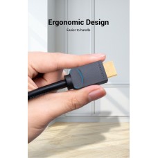 Кабель HDMI-HDMI v.2.0 Vention 4K 60Hz 18Gbps 30AWG HDR Video gold-plated 1m Black (AAV-A)