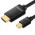 Кабель MiniDisplayPort-HDMI v.1.4 Vention 4K 30Hz gold-plated 3m Black (HAHBI)