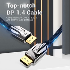 Кабель DisplayPort-DisplayPort v1.4 Vention 8K 60Hz 4K 144Hz 2K 165Hz 48Gbps 3m Black (HCABI)