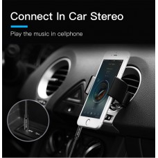 Кабель Audio Aux 3.5мм-3.5мм Vention F/F Fabric Braided gold-plated 0.5m Black (BAGBD)
