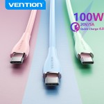 Кабель Type-C-Type-C Vention TPU PD 100W QC 4.0 5A 480мbps 2m Pink (TAWPH) Кабель Type-C-Type-C Vention TPU PD 100W QC 4.0 5A 480мbps 2m Pink (TAWPH)