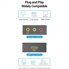 Конвертер Vention AV 3RCA-HDMI v1.4 1080p Black (AEFB0)