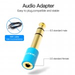 Адаптер Audio 6.35мм-3.5мм Vention F/M gold-plated copper Blue (VAB-S01-L) Адаптер Audio 6.35мм-3.5мм Vention F/M gold-plated copper Blue (VAB-S01-L)