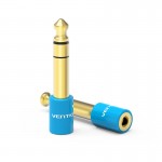 Адаптер Audio 6.35мм-3.5мм Vention F/M gold-plated copper Blue (VAB-S01-L) Адаптер Audio 6.35мм-3.5мм Vention F/M gold-plated copper Blue (VAB-S01-L)