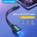 Адаптер USB-MicroUSB OTG 2.0 Vention PVC Round 2A 480Mbps nickel-plated 0.15m Black (CCUBB)
