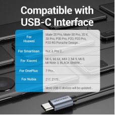 Адаптер Audio 2 ni 1 Type-C-3.5мм Vention M/2xF 1.5A nickel-plated 0.10m Black (BGSHA)