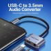 Адаптер Audio 2 ni 1 Type-C-3.5мм Vention M/2xF 1.5A nickel-plated 0.10m Black (BGSHA)