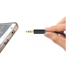 Кабель Audio 6.35мм-3.5мм Vention 2хF/F PVC Shell gold-plated 5m Black (BACBJ)