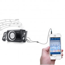 Кабель Audio 6.35мм-3.5мм Vention 2хF/F PVC Shell gold-plated 5m Black (BACBJ)