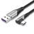 Кабель USB-Type-C Vention TPE Nylon 90° Degree 5A 480Mbps nickel-plated 2m Grey (COGHH)