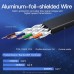 Патч-корд RJ45-RJ45 Vention LAN CAT7 SFTP 10Gbps 600MHz Copper PVC Flat 1m Black (ICABF)
