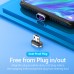 Кабель 2 в 1 USB-MicroUSB-Type-C Vention Nylon Magnetic 3А 480Mbps nickel-plated 1m Grey (CQNHF)