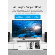 Кабель HDMI-HDMI v.2.0 Vention Optical PVC 4K 60Hz 18Gbps Dolby 7.1 gold-plated 1.5m Black (AAYBG)