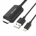 Адаптер HDMI-USB-Lightning MHL Vention v.1.4 Apple 3m Black (CEJBI)