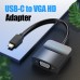 Адаптер Type-C-VGA Vention 1080P 60Hz gold-plated 0.15m Black (TDDBB)