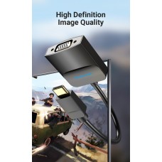 Адаптер Type-C-VGA Vention 1080P 60Hz gold-plated 0.15m Black (TDDBB)