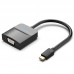 Адаптер Type-C-VGA Vention 1080P 60Hz gold-plated 0.15m Black (TDDBB)
