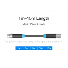 Кабель Audio XLR-XLR Vention PVC M/F nickel-plated 15m Black (BBFBN)