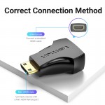 Адаптер HDMI-miniHDMI Vention 4K 30Hz 3D Visual Effects Upgraded gold-plated Black (AISB0)