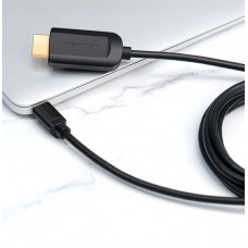 Кабель Type-C-HDMI Thunderbolt 3 v.1.4 Vention 4K 30Hz 2K 30Hz 2m Black (CGUBF)