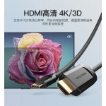 Кабель Type-C-HDMI Thunderbolt 3 v.1.4 Vention 4K 30Hz 2K 30Hz 2m Black (CGUBF)