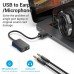 Звуковая карта USB Vention Audio Earphone Microphone Black (CDYB0)