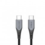 Кабель Type-C-Type-C 3.1 Gen2 Vention TPE Nylon Thunderbolt 3 4K 60Hz PD 100W 5A 10Gbps nickel-plated 1.5m Grey (TAHHG) Кабель Type-C-Type-C 3.1 Gen2 Vention TPE Nylon Thunderbolt 3 4K 60Hz PD 100W 5A 10Gbps nickel-plated 1.5m Grey (TAHHG)