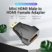 Адаптер HDMI-miniHDMI Vention 4K 30Hz 3D Visual Effects Upgraded gold-plated Black (AISB0)