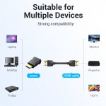Адаптер HDMI-HDMI Vention F/M Straight 90 4K 60Hz gold-plated Black (AIMB0)