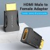 Адаптер HDMI-HDMI Vention F/M Straight 90 4K 60Hz gold-plated Black (AIMB0)