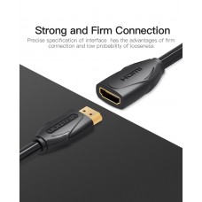 Удлинитель HDMI-HDMI v.2.0 Vention F/M PVC Shell 4K 60Hz 18Gbps gold-plated 2m Black (VAA-B06-B200)