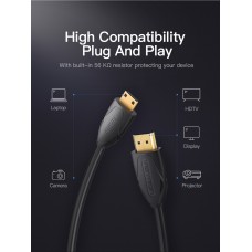 Кабель HDMI-miniHDMI v.2.0 Vention 4K 60Hz 18Gbps HDR Video Dolby Audio 3m Black (VAA-D02-B300)